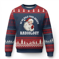 Funny Santa Xmas Ugly Christmas Sweater Ho Ho Hold Your Breath Radiolocy Dept - Wonder Print Shop