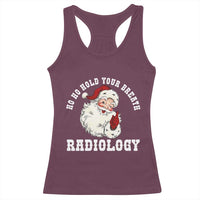 Funny Santa Christmas Racerback Tank Top Ho Ho Hold Your Breath Radiolocy Dept - Wonder Print Shop