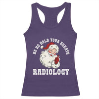 Funny Santa Christmas Racerback Tank Top Ho Ho Hold Your Breath Radiolocy Dept - Wonder Print Shop