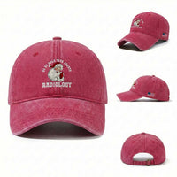 Funny Santa Christmas Washed Cotton Baseball Cap Ho Ho Hold Your Breath Radiolocy Dept