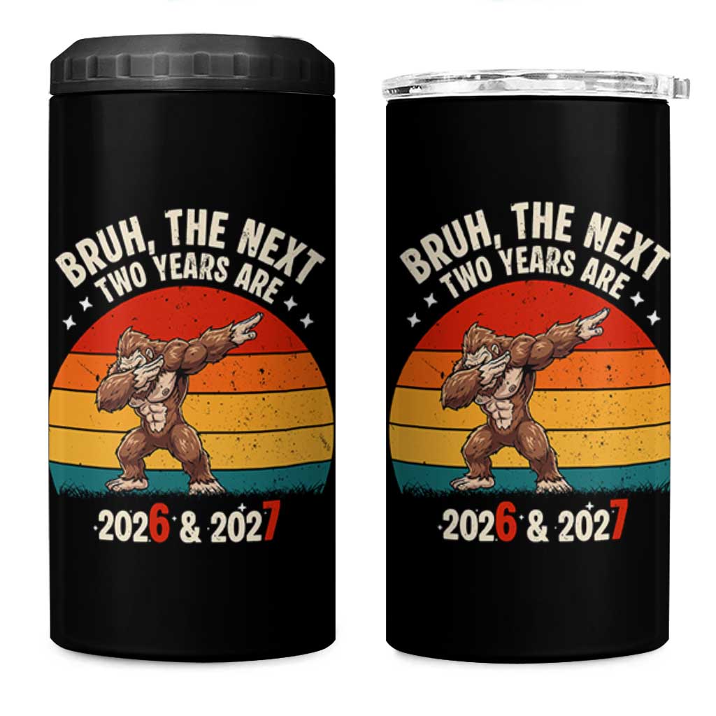 67 New Year 4 in 1 Can Cooler Tumbler Funny Six Seven Bruh Bigfoot Meme - Wonder Print Shop