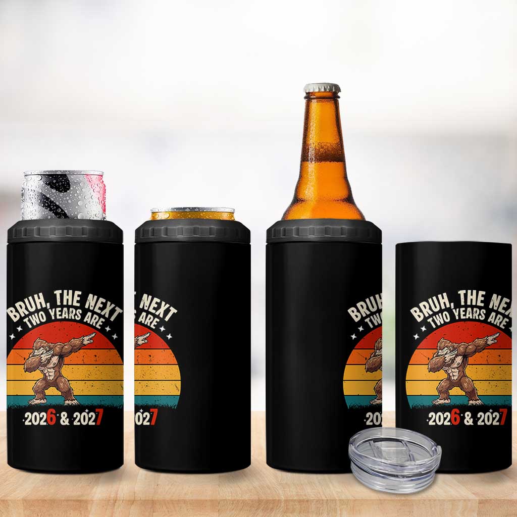 67 New Year 4 in 1 Can Cooler Tumbler Funny Six Seven Bruh Bigfoot Meme - Wonder Print Shop