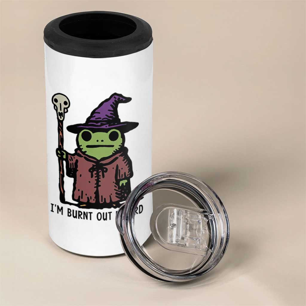 I Am Burnt Out M'lord 4 in 1 Can Cooler Tumbler Funny Wizard Frog Meme - Wonder Print Shop