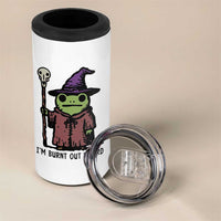 I Am Burnt Out M'lord 4 in 1 Can Cooler Tumbler Funny Wizard Frog Meme - Wonder Print Shop