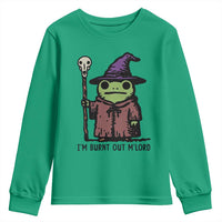 I Am Burnt Out M'lord Youth Sweatshirt Funny Wizard Frog Meme - Wonder Print Shop