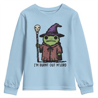 I Am Burnt Out M'lord Youth Sweatshirt Funny Wizard Frog Meme - Wonder Print Shop
