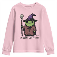 I Am Burnt Out M'lord Youth Sweatshirt Funny Wizard Frog Meme - Wonder Print Shop