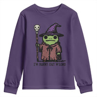 I Am Burnt Out M'lord Youth Sweatshirt Funny Wizard Frog Meme - Wonder Print Shop