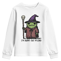 I Am Burnt Out M'lord Youth Sweatshirt Funny Wizard Frog Meme - Wonder Print Shop