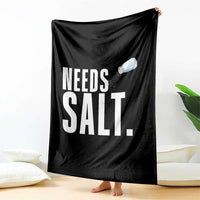 Needs Salt Throw Blanket Funny Cooking Baking Foodie - Wonder Print Shop