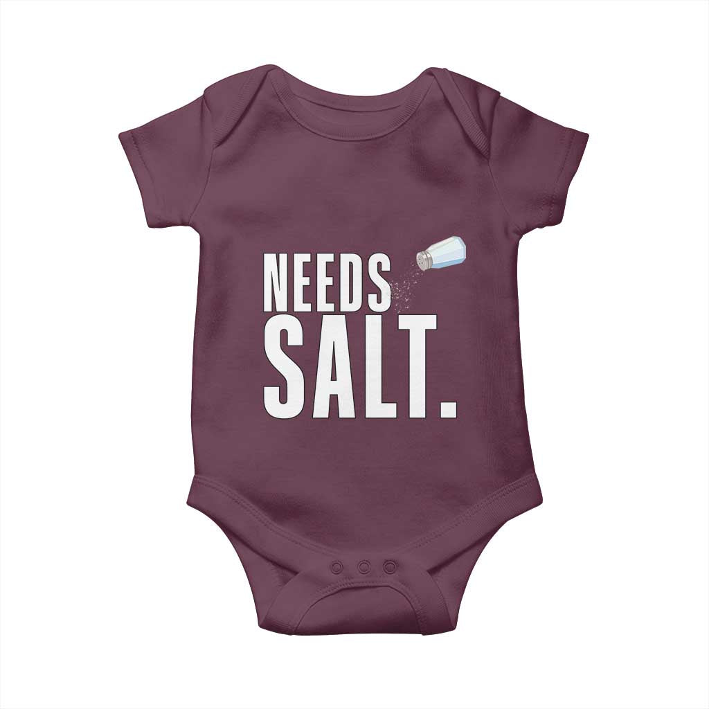 Needs Salt Baby Onesie Funny Cooking Baking Foodie - Wonder Print Shop