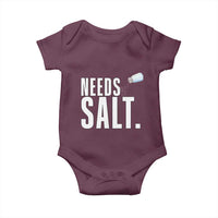 Needs Salt Baby Onesie Funny Cooking Baking Foodie - Wonder Print Shop