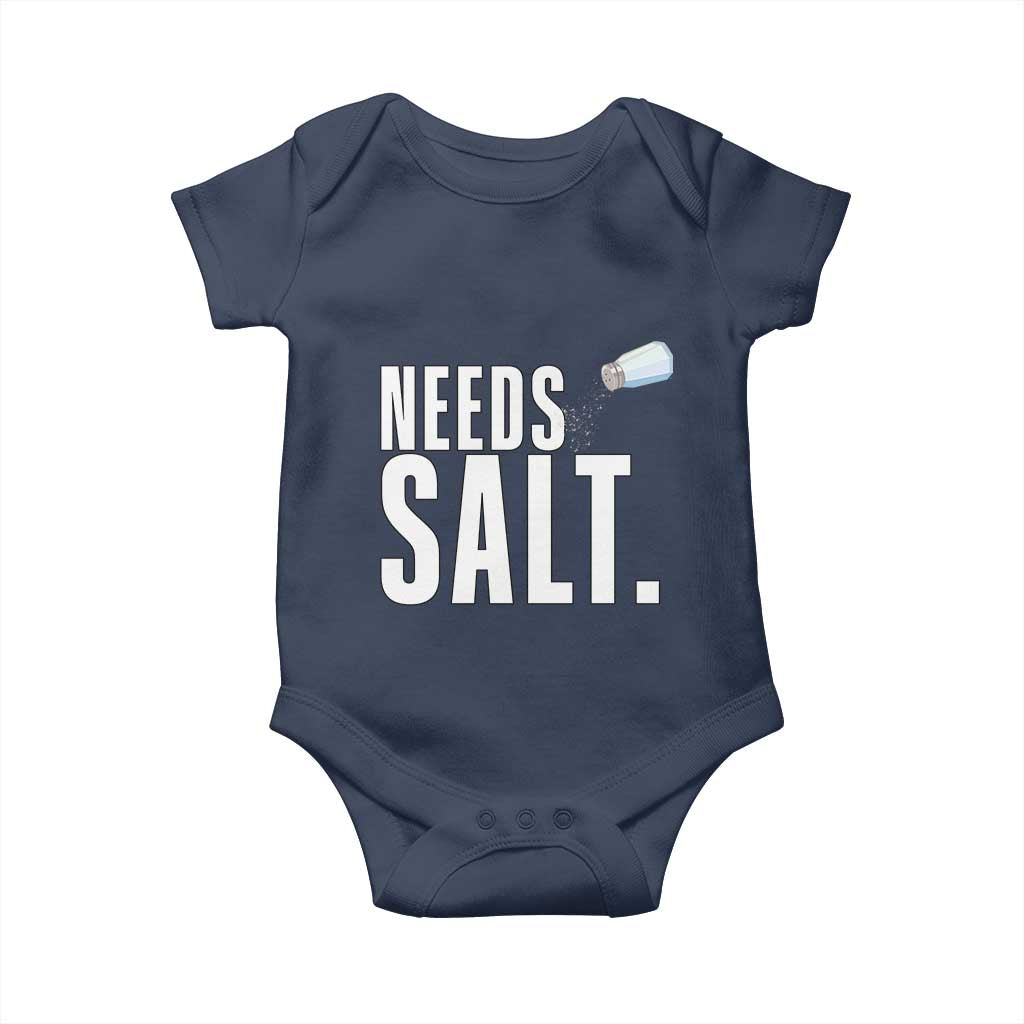 Needs Salt Baby Onesie Funny Cooking Baking Foodie - Wonder Print Shop