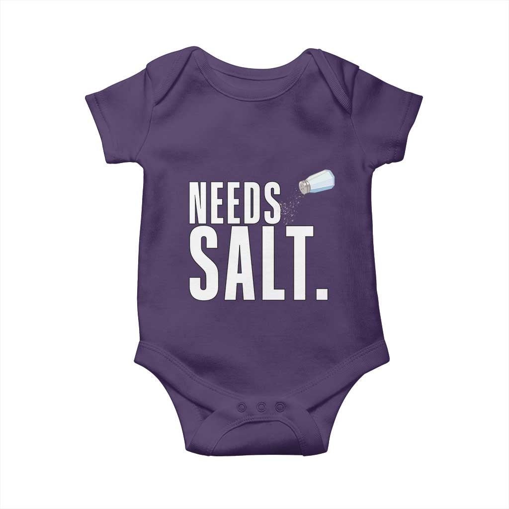 Needs Salt Baby Onesie Funny Cooking Baking Foodie - Wonder Print Shop