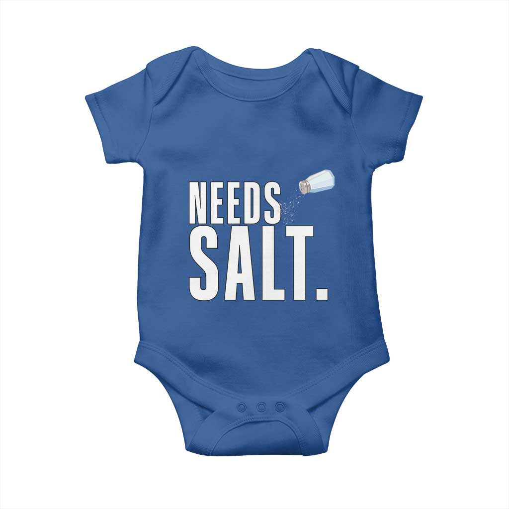 Needs Salt Baby Onesie Funny Cooking Baking Foodie - Wonder Print Shop