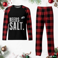 Needs Salt Plaid Pajama Set Funny Cooking Baking Foodie - Wonder Print Shop