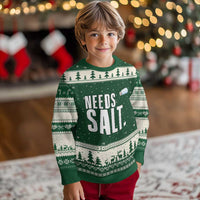 Needs Salt Ugly Christmas Sweater Funny Cooking Baking Foodie - Wonder Print Shop
