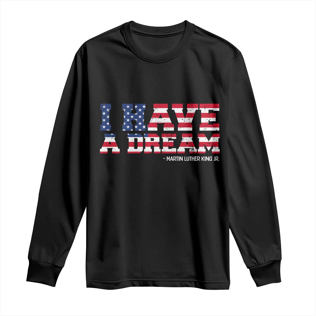 Martin Luther King Jr Long Sleeve Shirt Black History African American - Wonder Print Shop