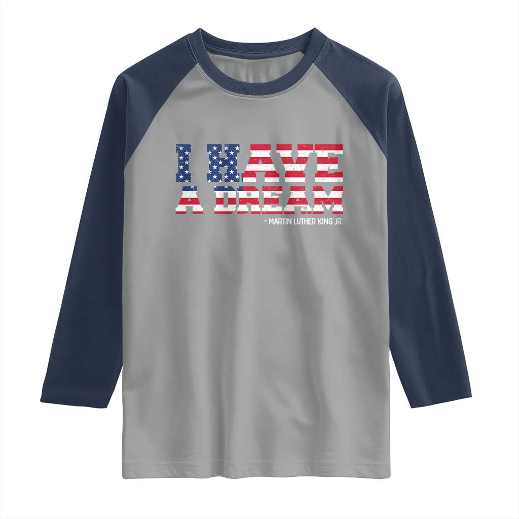 Martin Luther King Jr Raglan Shirt Black History African American - Wonder Print Shop