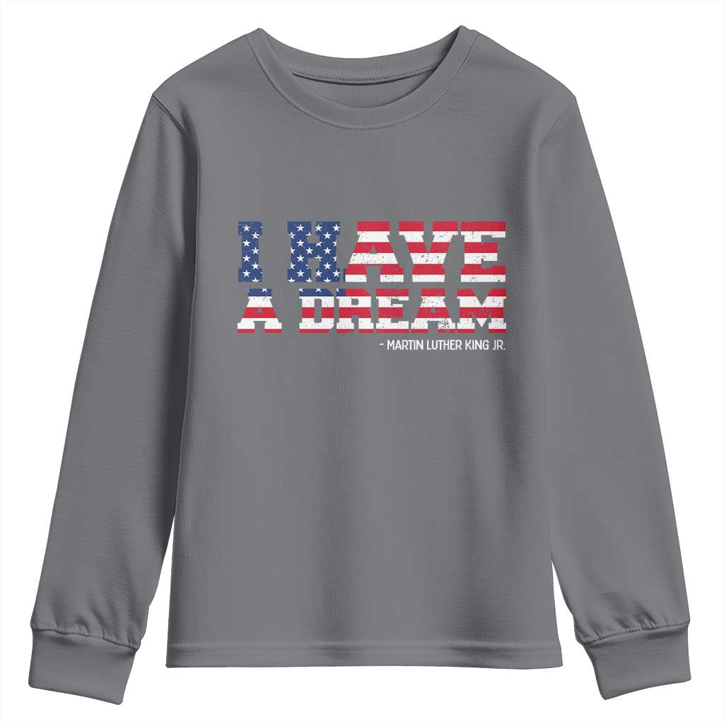 Martin Luther King Jr Youth Sweatshirt Black History African American - Wonder Print Shop