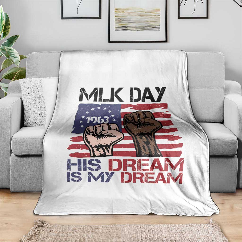 His Dream is My Dream Throw Blanket Martin Luther King Jr MLK Day - Wonder Print Shop