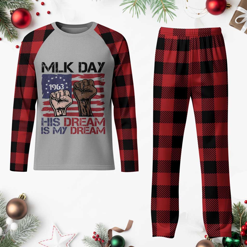 His Dream is My Dream Plaid Pajama Set Martin Luther King Jr MLK Day - Wonder Print Shop