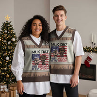 His Dream is My Dream V-Neck Knit Sweater Vest Martin Luther King Jr MLK Day - Wonder Print Shop