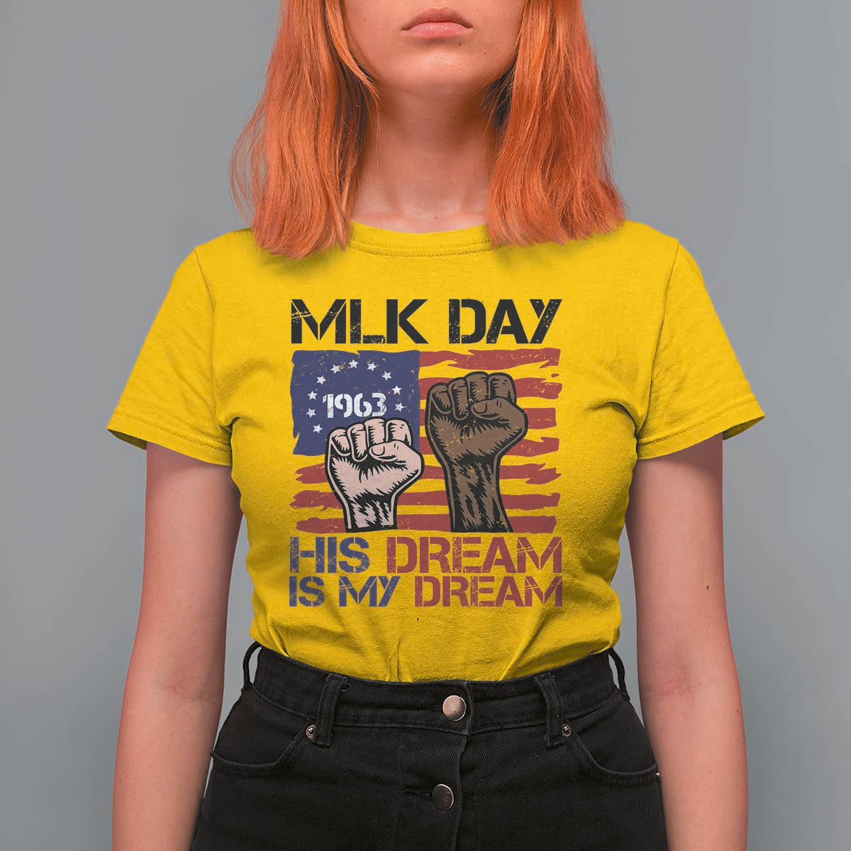 His Dream is My Dream T Shirt For Women Martin Luther King Jr MLK Day - Wonder Print Shop