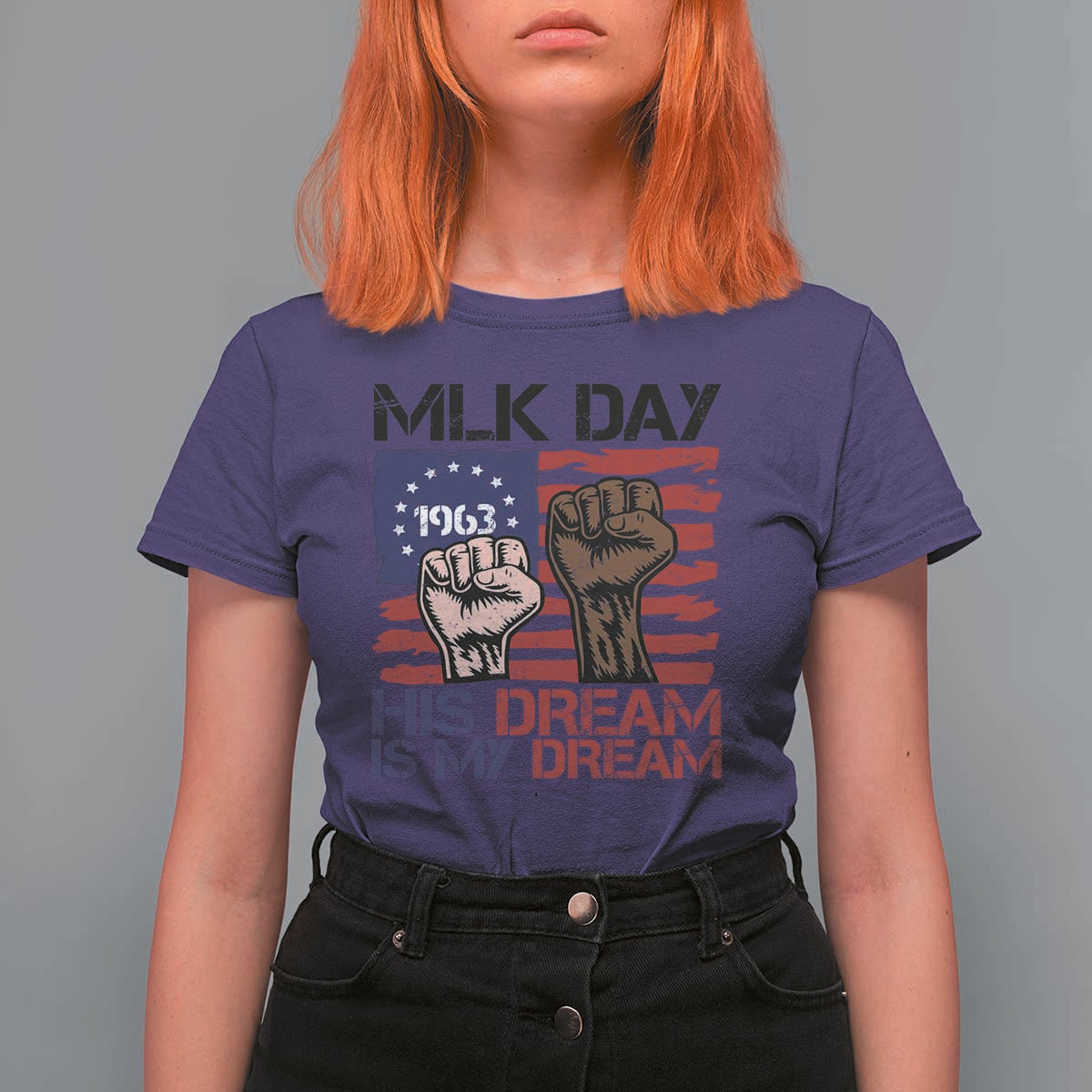 His Dream is My Dream T Shirt For Women Martin Luther King Jr MLK Day - Wonder Print Shop