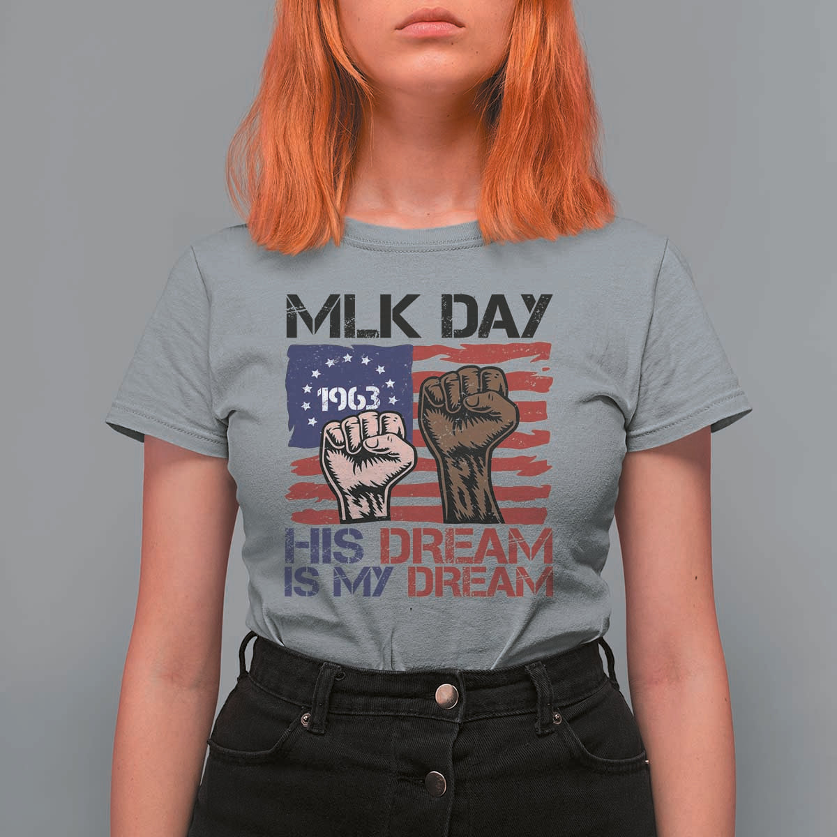 His Dream is My Dream T Shirt For Women Martin Luther King Jr MLK Day - Wonder Print Shop