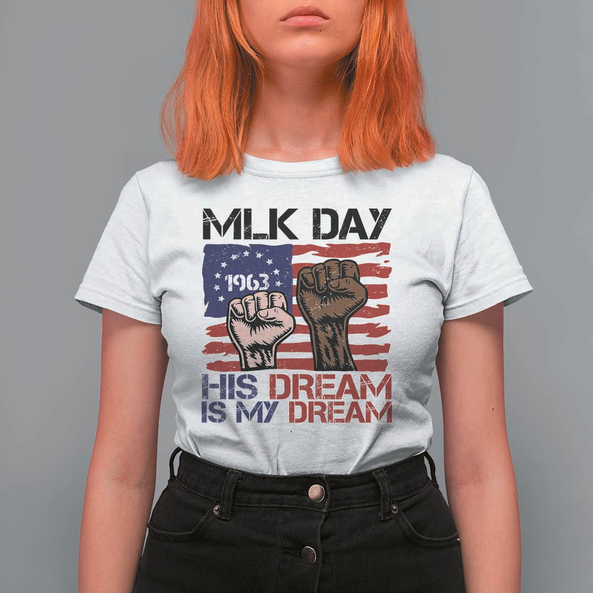 His Dream is My Dream T Shirt For Women Martin Luther King Jr MLK Day - Wonder Print Shop