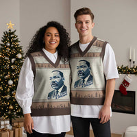 Martin Luther King Jr V-Neck Knit Sweater Vest We Still Have A Dream - Wonder Print Shop