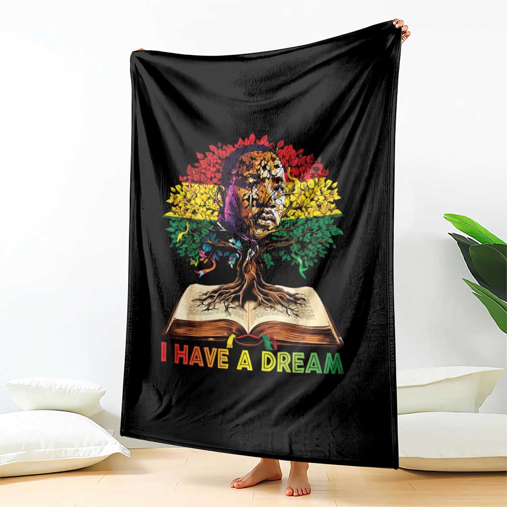 Martin Luther King Jr Throw Blanket Black History Month Melanin African - Wonder Print Shop