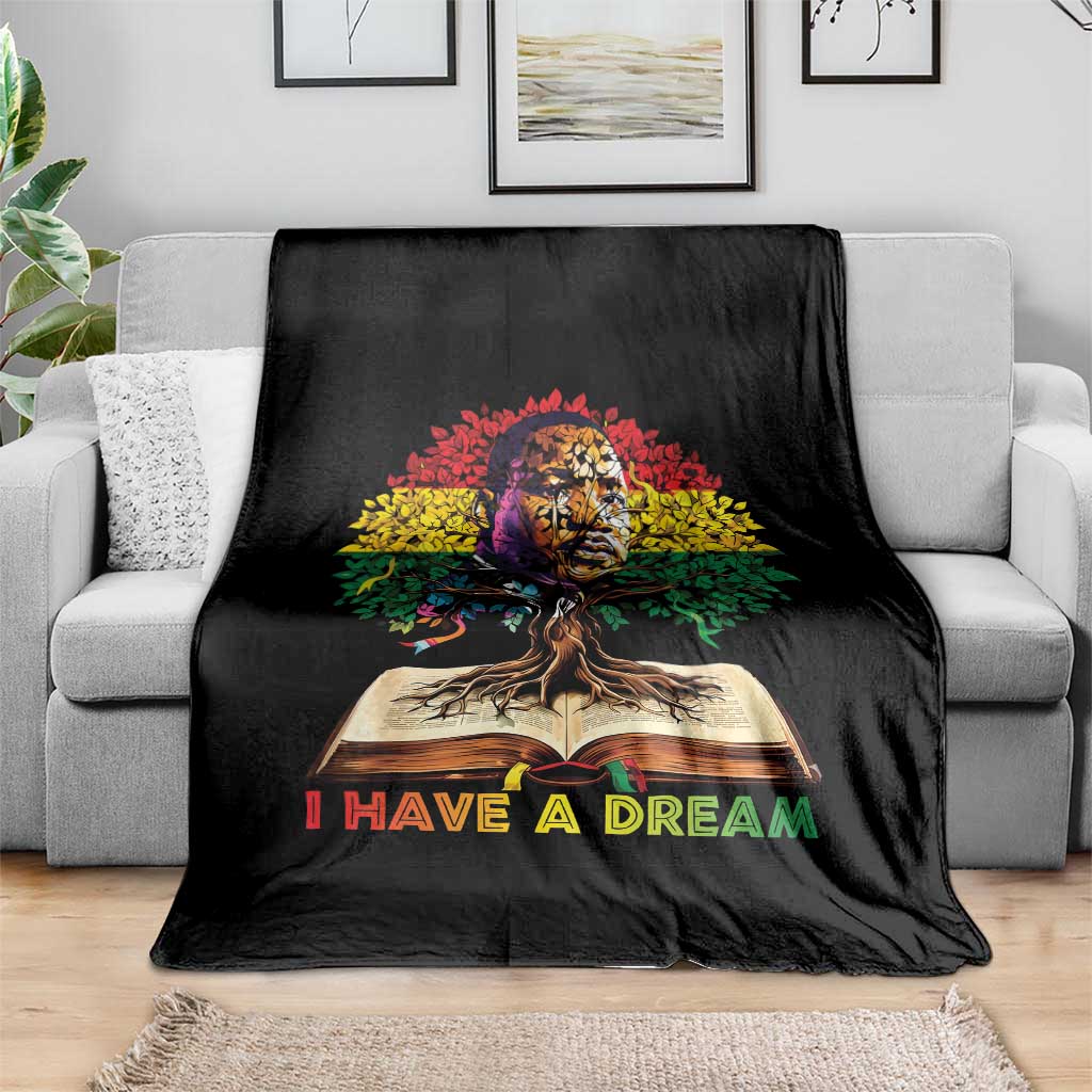 Martin Luther King Jr Throw Blanket Black History Month Melanin African - Wonder Print Shop