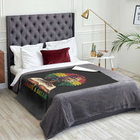 Martin Luther King Jr Throw Blanket Black History Month Melanin African - Wonder Print Shop