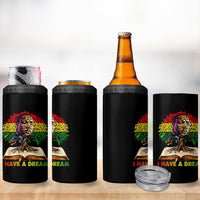 Martin Luther King Jr 4 in 1 Can Cooler Tumbler Black History Month Melanin African - Wonder Print Shop