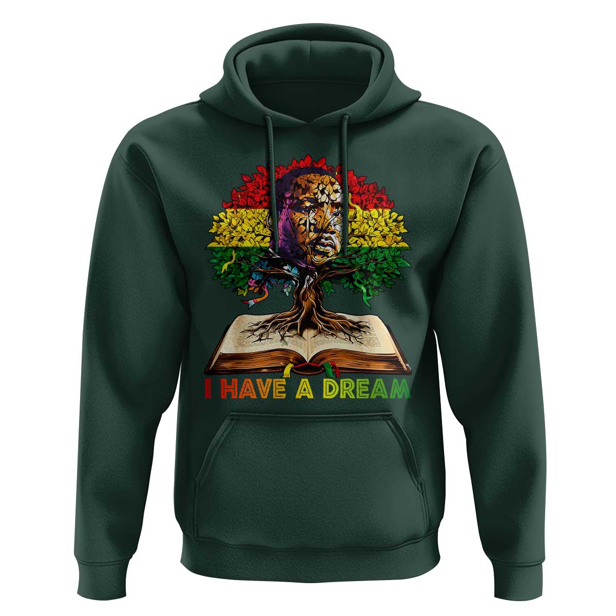 Martin Luther King Jr Hoodie Black History Month Melanin African - Wonder Print Shop