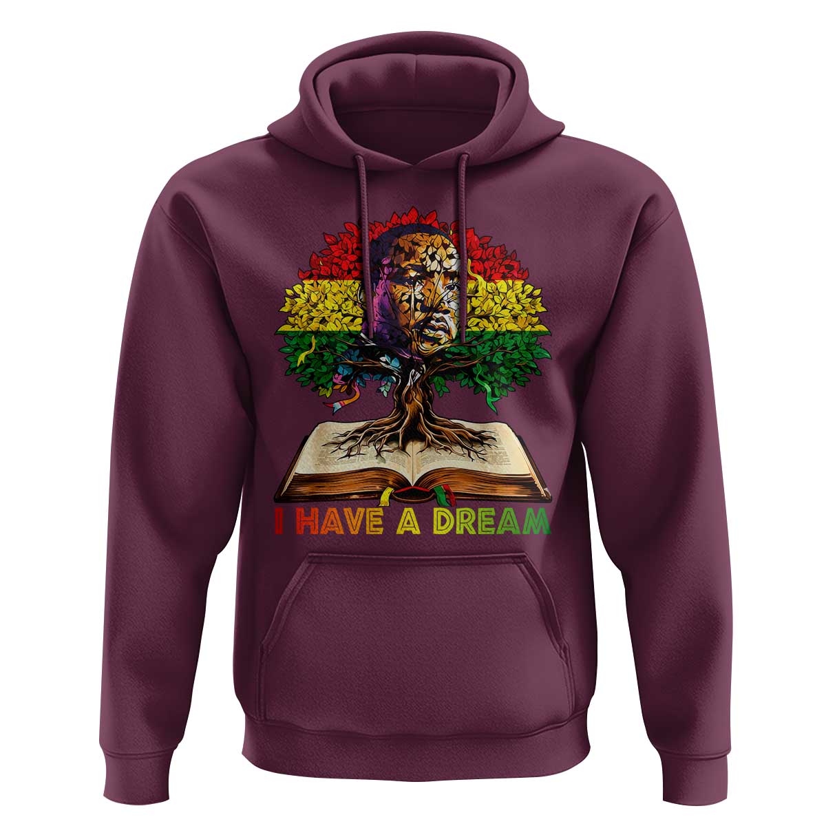 Martin Luther King Jr Hoodie Black History Month Melanin African - Wonder Print Shop