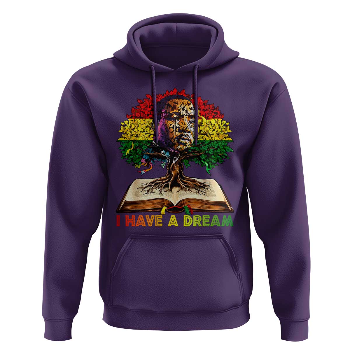 Martin Luther King Jr Hoodie Black History Month Melanin African - Wonder Print Shop