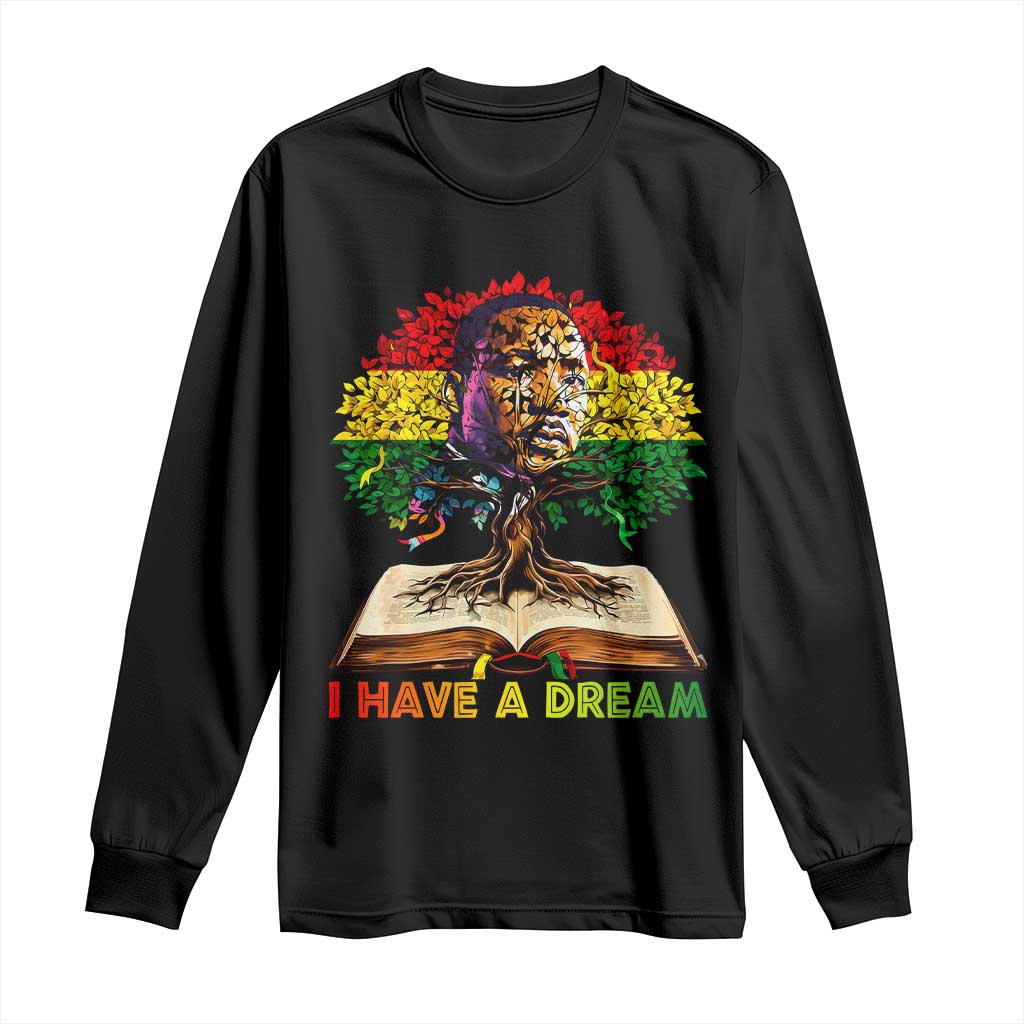 Martin Luther King Jr Long Sleeve Shirt Black History Month Melanin African - Wonder Print Shop