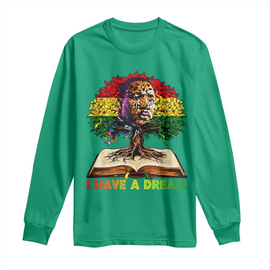 Martin Luther King Jr Long Sleeve Shirt Black History Month Melanin African - Wonder Print Shop