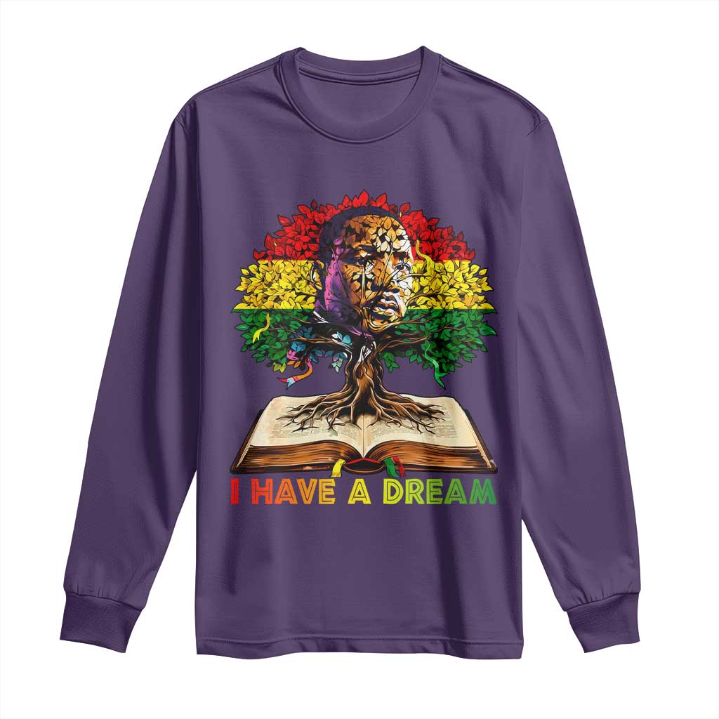 Martin Luther King Jr Long Sleeve Shirt Black History Month Melanin African - Wonder Print Shop