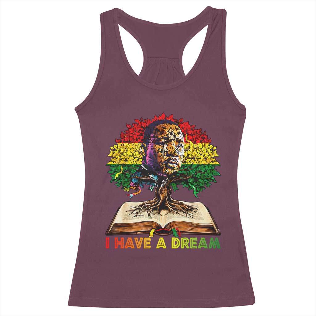 Martin Luther King Jr Racerback Tank Top Black History Month Melanin African - Wonder Print Shop