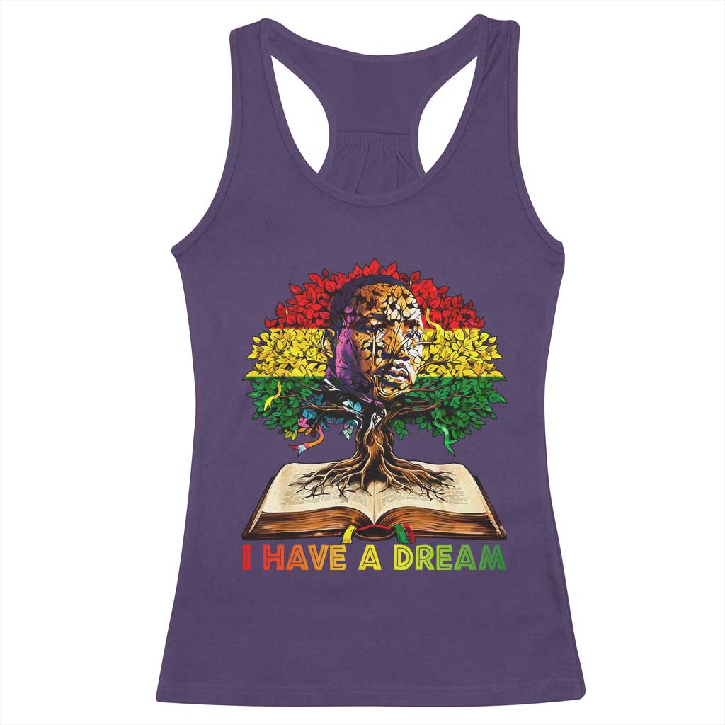 Martin Luther King Jr Racerback Tank Top Black History Month Melanin African - Wonder Print Shop