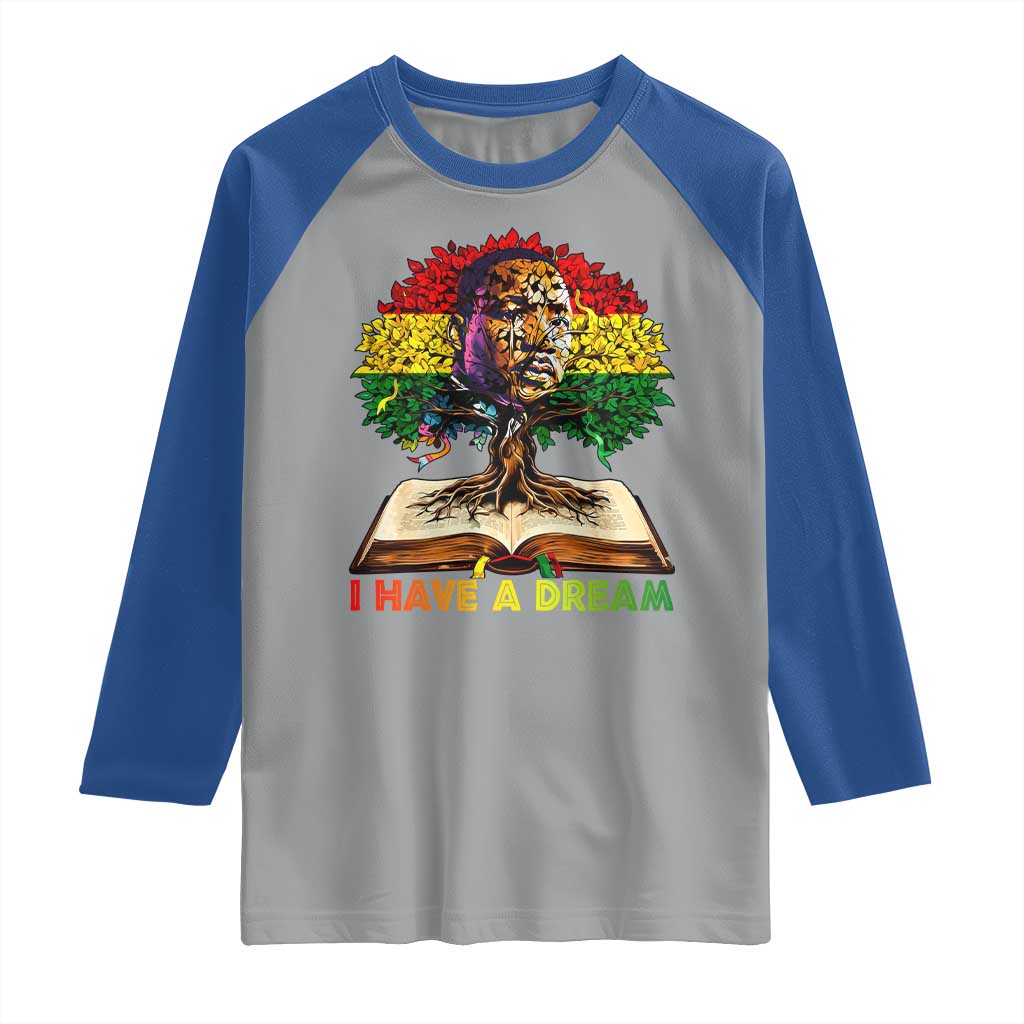 Martin Luther King Jr Raglan Shirt Black History Month Melanin African - Wonder Print Shop