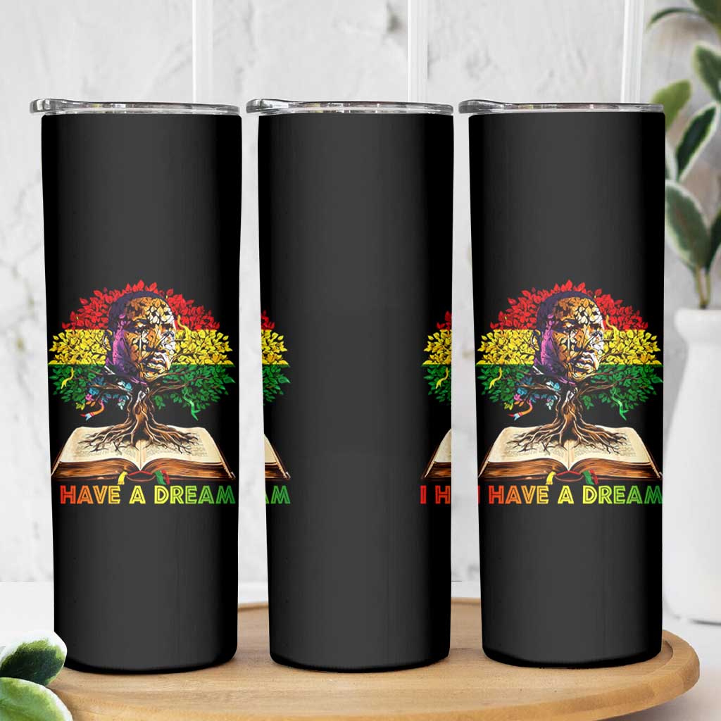 Martin Luther King Jr Skinny Tumbler Black History Month Melanin African - Wonder Print Shop