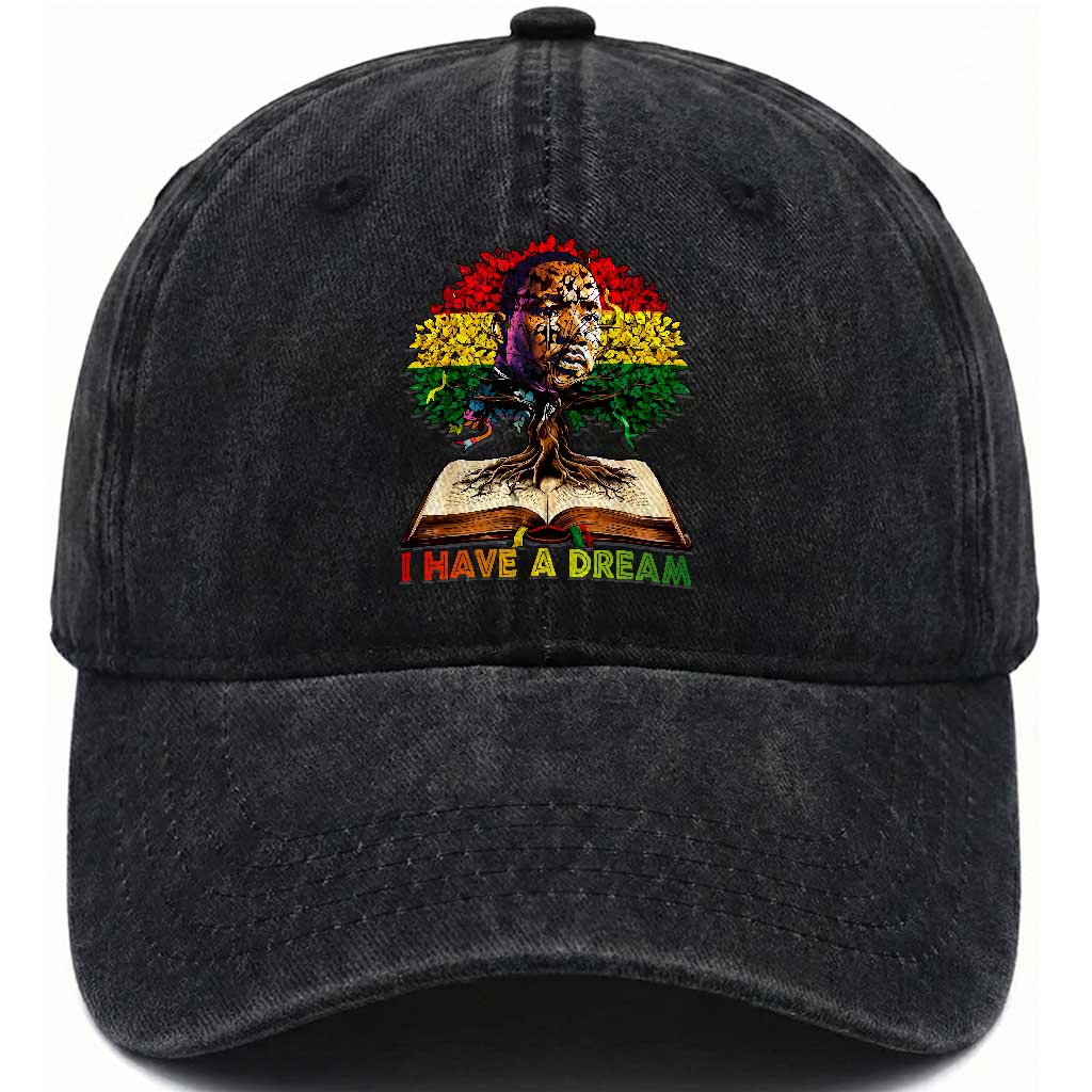 Martin Luther King Jr Washed Cotton Baseball Cap Black History Month Melanin African