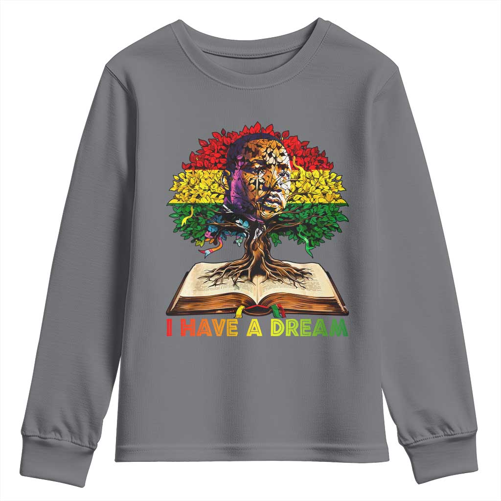 Martin Luther King Jr Youth Sweatshirt Black History Month Melanin African - Wonder Print Shop
