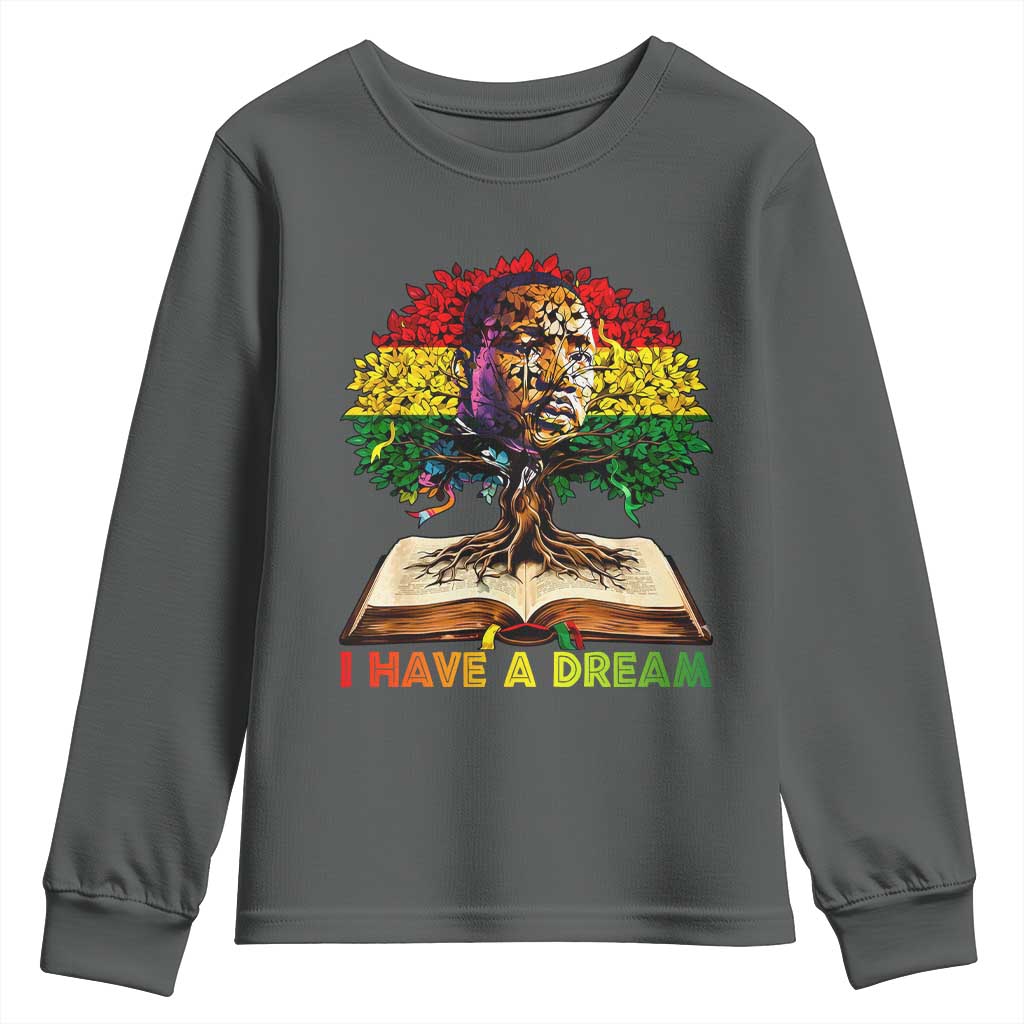 Martin Luther King Jr Youth Sweatshirt Black History Month Melanin African - Wonder Print Shop