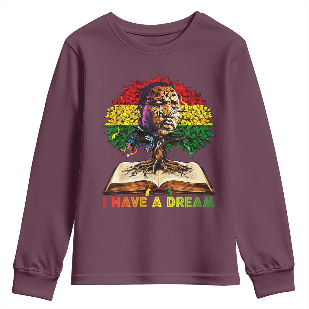 Martin Luther King Jr Youth Sweatshirt Black History Month Melanin African - Wonder Print Shop